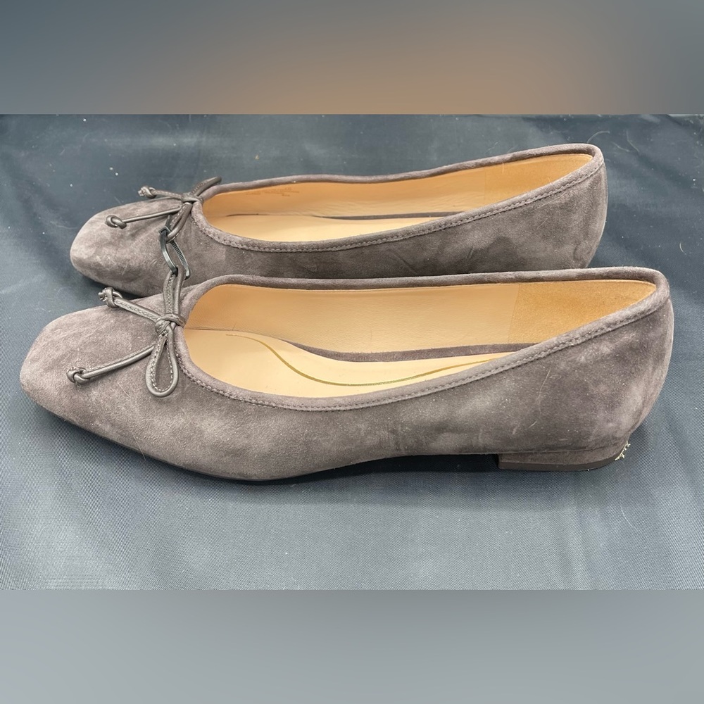 Cole Haan Bethany Black Suede Ballerina Flats Women’s Size 7 B Square Toe